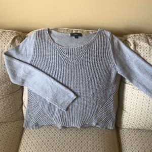Gray textured sweater
